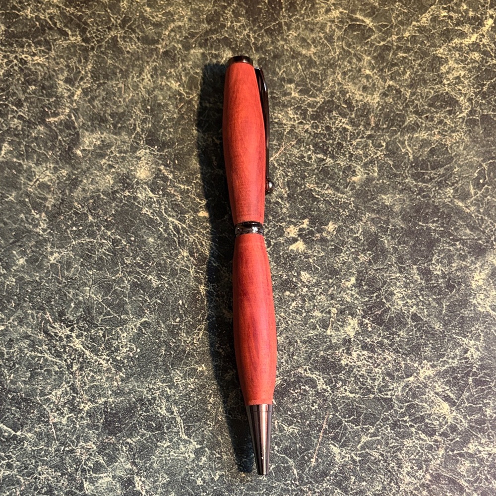 Elegant Red Wooden Pen